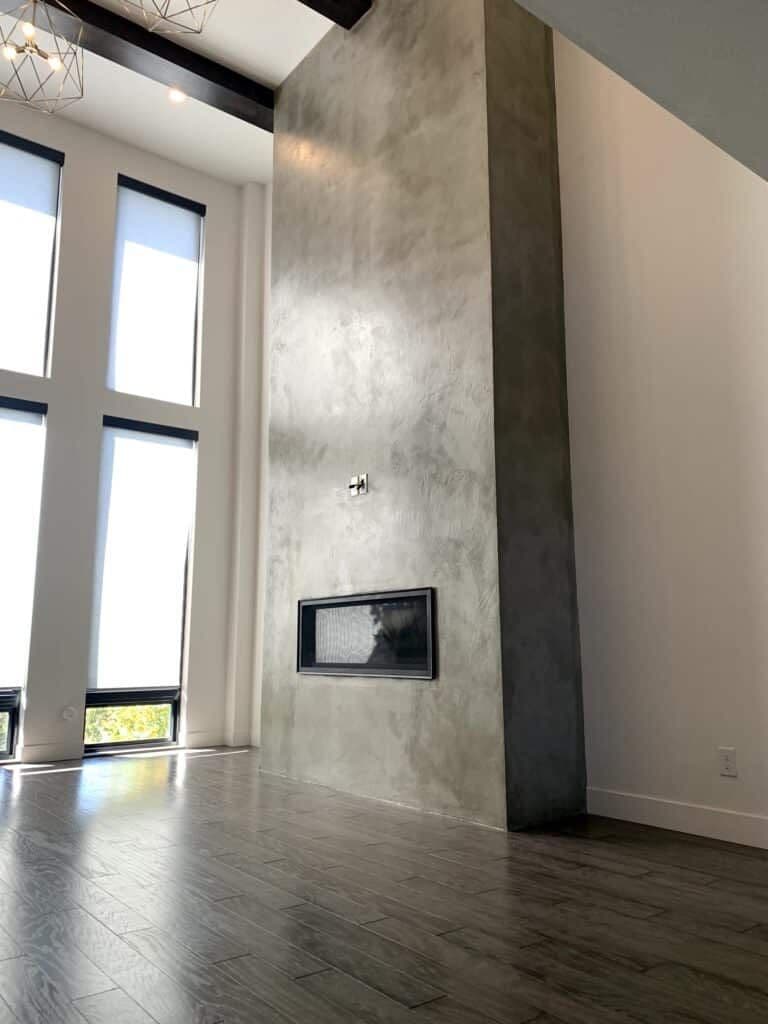 Fireplace Concrete Overlay in Farmington UT