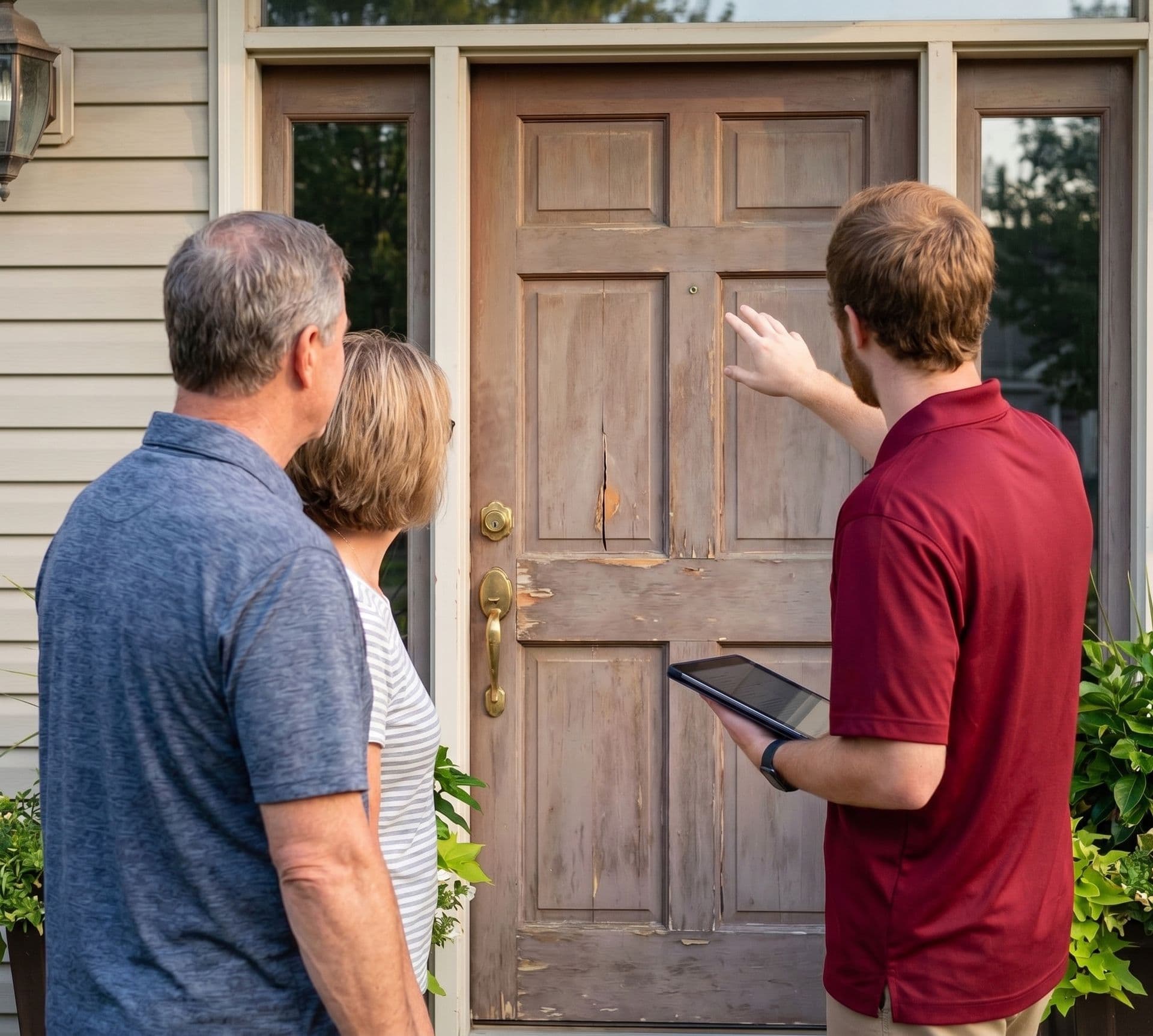Mitch from Rosewood at a Door Replacement Consultation